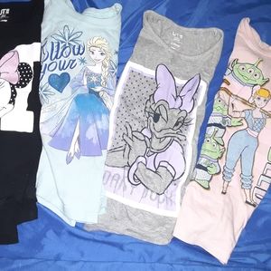 Girls small Disney shirt 4pc lot